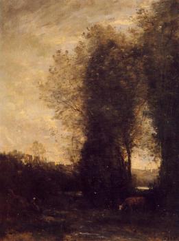 Jean-Baptiste-Camille Corot : A Cow and its Keeper